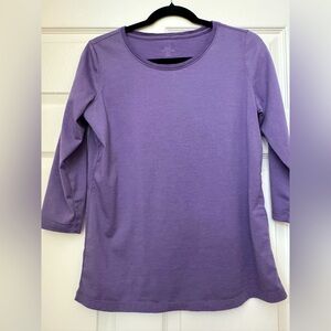 SOLD! WOOLX 3/4 sleeve Worn Once! Small, Montana Grape purple color. MixMatch